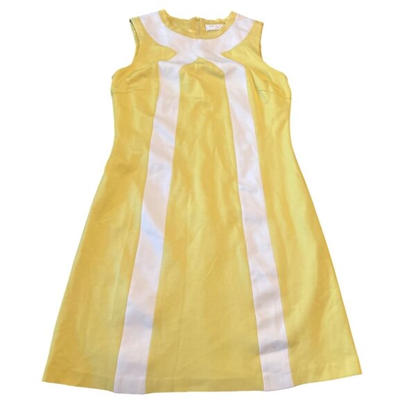 Trina Turk Yellow, White Mod Style Mini Dress XS - Picture 1 of 9